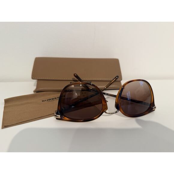 Burberry Light Havana Square Sunglasses - Picture 8 of 12